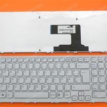 SONY VPC-EL WHITE FRAME WHITE GR 9Z.N5CSW.B0G 148969361 SBBSW Laptop Keyboard (OEM-B)