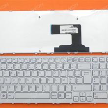 SONY VPC-EL WHITE FRAME WHITE FR 9Z.N5CSW.B0F 148969351 SBBSW Laptop Keyboard (OEM-B)