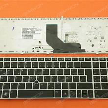 HP ProBook 6560B/EliteBook 8570P 8560P SILVER FRAME BLACK(With Point stick) GR HX20G 9Z.N6GUF.20G 641181-031 Laptop Keyboard (OEM-B)