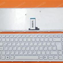 SONY VPC-EG WHITE FRAME WHITE LA 9Z.N7ASW.11E 148970431 SF1SW B2304220 Laptop Keyboard (OEM-B)