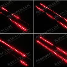Input voltage:DC12V;LED Quantity:32LED;LED Type:SMD;Color:Red;PCB Color:Black;Length:30CM;IP Cold:IP66;Power/LED:0.08W.LED Flexible Neon Strip Light for Car or Van. LED Ltrip ZW-007 Red