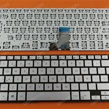 ASUS NX500 SILVER(Without Frame,Without foil,for Backlit Win8) SP NSK-UYA0S Laptop Keyboard (OEM-B)