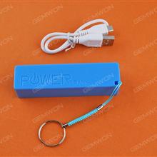 2800Mah Universal Usb External Backup Battery Power Bank Blue Charger & Data Cable DL-201