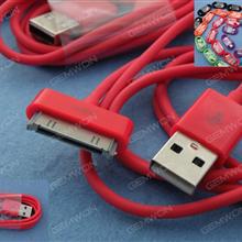 USB Data Cable Color Cord For iPhone 4/4S Red Charger & Data Cable N/A