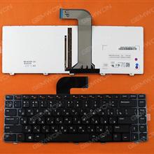 DELL Vostro 3550/XPS L502/New Inspiron 14R/Inspiron N4110 M4110 N4050 M4040 N5050 M5050 M5040 N5040 N411Z BLACK FRAME BLACK (For Win8,Backlit) RU N/A Laptop Keyboard (OEM-B)