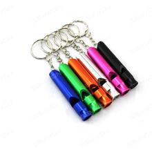 MINI Long Whistle Keychain Keyring Aluminum Camping Survival Outdoor Travel Tool(purple) Camping & Hiking N/A