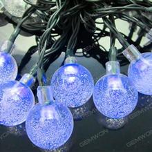 30 LED Bubble Bead Solar Power Light Garden Party Festival Gebustag Illumination（Blue） Other N/A