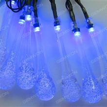 20 LED Water-Drop Solar Power Light Garden Party Festival Illumination（Blue） Other N/A