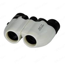 HD 8 X22/10 X 22 Binocular Telescope Folding Outdoor Travel And Concert(white) Camping & Hiking N/A