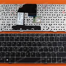 HP EliteBook 8460P GRAY FRAME BLACK(With Black Point stick,Win8) FR N/A Laptop Keyboard (OEM-B)