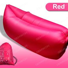 Inflatable Sofa Air Sleeping Bean Bag Lazy Sofa Bed Hangout Camping Hiking Holding（red） Camping & Hiking N/A