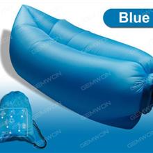 Inflatable Sofa Air Sleeping Bean Bag Lazy Sofa Bed Hangout Camping Hiking Holding（sky blue） Camping & Hiking N/A