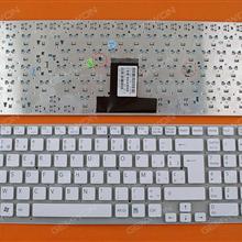 SONY VPC-EB WHITE(Without FRAME,Without foil) FR N/A Laptop Keyboard (OEM-B)