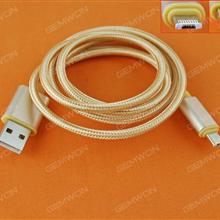 USB Data Cable For iPhone5s 5c 6s 6plus and android phone Gold Charger & Data Cable N/A