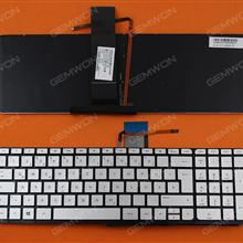 HP ENVY 15-U SILVER Backlit (Without FRAME， For Win8) GR N/A Laptop Keyboard (OEM-B)