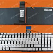 HP ENVY 15-U  SILVER  Backlit (Without FRAME， For Win8) FR N/A Laptop Keyboard (OEM-B)