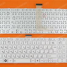 TOSHIBA L850 WHITE FRAME WHITE(Without foil,Big Enter) RU N/A Laptop Keyboard (OEM-B)