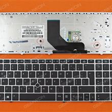 HP ProBook 6560B/EliteBook 8570P 8560p SILVER FRAME BLACK(With Point stick,WIN8) LA N/A Laptop Keyboard (OEM-B)