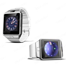 Bluetooth Smart Watch DZ09 With Camera For iPhone Samsung Andriod Network support 2G White Smart Wear DZ09