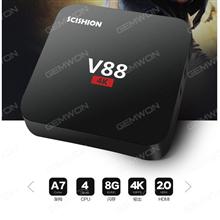 Android TV BOX Quad Core 1.5GHZ 1GB/8GB 1080P  WIFI Black Smart TV Box V88--4K