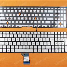 ASUS Q552 Q552UB Q503UA Q504UA Q534UX Q553UB N592 Silver （Backlit，Win8） UK N/A Laptop Keyboard (OEM-B)