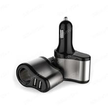 3 in1 Way Car Auto Cigarette Lighter Socket Splitter 3.1A 2 USB Power Adapter Charger blcak Car Appliances OFS-030A