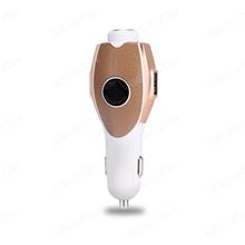 Smart Car Handsfree Bluetooth 4.1 Headset Earphone with Car Charger Ear style （white） Car Appliances T18
