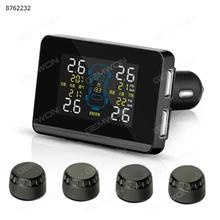 D6 Auto Car Wireless TPMS Tire Pressure Monitoring System with 4 External Sensors LCD Display Monitor Cigarette Lighter device Safe Driving D6 WI