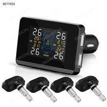 D6 Auto Car Wireless TPMS Tire Pressure Monitoring System with 4 Internal Sensors LCD Display Monitor Cigarette Lighter device Safe Driving D6 NF