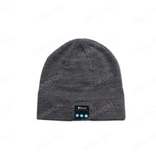 Bluetooth Music Soft Beanie Hat with Stereo Headphone Headset Speaker Wireless Gray Smart Wear N/A