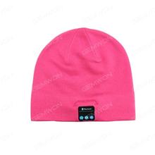 Bluetooth Music Soft Beanie Hat with Stereo Headphone Headset Speaker Wireless Rose Red Smart Wear N/A