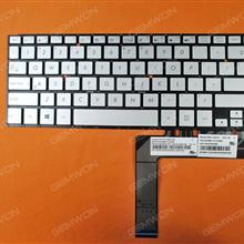 ASUS TP300 TP300L TP300LA TP300LD TP300LJ SILVER （Win8） US 9Z.N8JPC.D01 Laptop Keyboard (OEM-B)