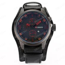 M8225 Watch, From the Japanese calendar core waterproof luminous watch, Red black shell Smart Wear M8225 Watch
