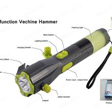703B Car safety hammer, LED lighting, compass, safety hammer, mobile phone charging USB and Red Light Flasher Other 703B CAR SAFETY HAMMER