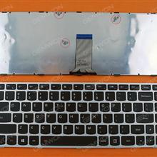 LENOVO G40-70 Flex 2 14 SILVER FRAME BLACK(For Win8) US PK130TG3B00 Laptop Keyboard (OEM-B)