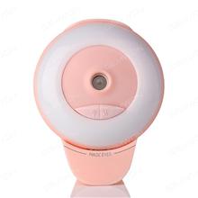 Humidifier SELFIE RING LIGHT, two brightness adjustment Selfie Ring Light Enhancing for Photography with iPhones and Android Smart Phones, moisturizing for you, White, Pink, Blue water Selfie LED Light Humidifier SELFIE RING LIGHT