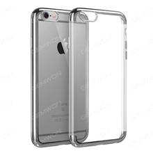 iPhone 6 / 6S [0.8mm Ultra Thin] Corner silver Soft Gel TPU Silicone Case Case iPhone 6 / 6S