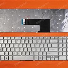 SONY VAIO FIT 15E SILVER (Without FRAME,Without foil ,For Win8) US N/A Laptop Keyboard (OEM-B)