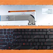 HP DV4-3000 DV4-4000 GLOSSY FRAME BLACK(Red Printing,Backlit Version) US N/A Laptop Keyboard (OEM-B)