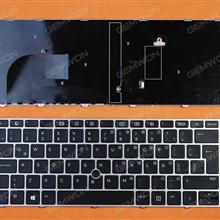 HP EliteBook 840 G3 GRAY FRAME BLACK (with point,Win8) LA N/A Laptop Keyboard (OEM-B)
