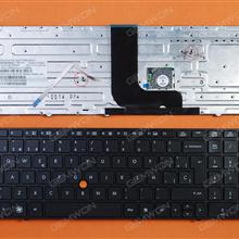 HP 8560W 8570W GRAY FRAME GRAY(With Point stick) SP N/A Laptop Keyboard (OEM-B)