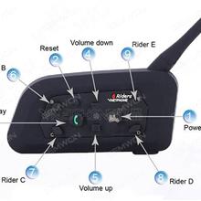 V6 Helmet Bluetooth intercom, Water Resistant Bluetooth Motorcycle Motorbike Helmet Intercom Interphone Headset, Listen to the music, Switchable intercom Communication and navigation V6 HELMET BLUETOOTH INTERCOM
