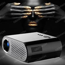 GP90 LED projector, 3200Lumens Multimedia Home Cinema Theater Movie Video Games Projector Support 1080p HDMI USB SD AV VGA Input 。support 23 languages， black Projector GP90