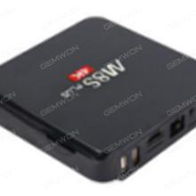 S905 .2GB DDR3 .8GB FLASH .2.4G+5G WIFI .BT .1000M LAN  BLACK Smart TV Box M8S PLUS 4K