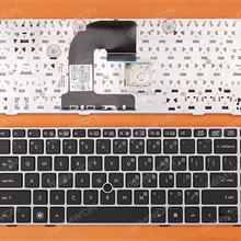 HP EliteBook 8460P SILVER FRAME BLACK(With BLACK Point stick)WIN8 US 6037B0058801   635768-001 Laptop Keyboard (OEM-B)