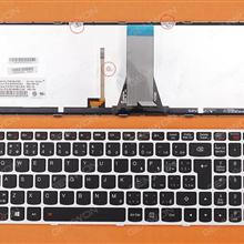 LENOVO G50-70 SILVER FRAME BLACK(Backlit,For Win8) CA/CF N/A Laptop Keyboard (OEM-B)