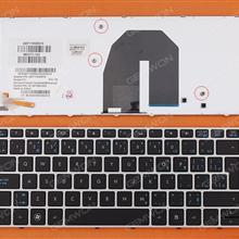 HP Probook 5330 5330M SILVER FRAME BLACK Backlit CA/CF 9Z.N6TBQ.02M HY02M Laptop Keyboard (OEM-B)
