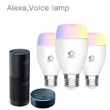 Intelligent light bulb, Mobile wifi remote control, color energy-saving stepless dimming, support Amazon, Alexa voice control Smart LED Bulbs E27 Intelligent light bulb
