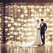 300 Led Light Curtain Icicle Lights, White Christmas Curtain String Fairy Wedding Lights for Home, Garden, Kitchen, Bedroom, Livingroom, Party, Window Decorations, EU,Warm white LED String Light 300 LED LIGHT CURTAIN ICICLE LIGHTS