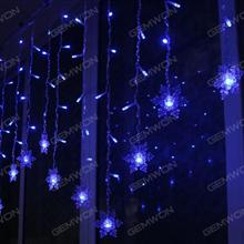 3.5 meters, 96 LED snowflakes, ice bars, lights, 8 kinds of change patterns, European regulations, Blue LED String Light 96 led lanterns series of snow
